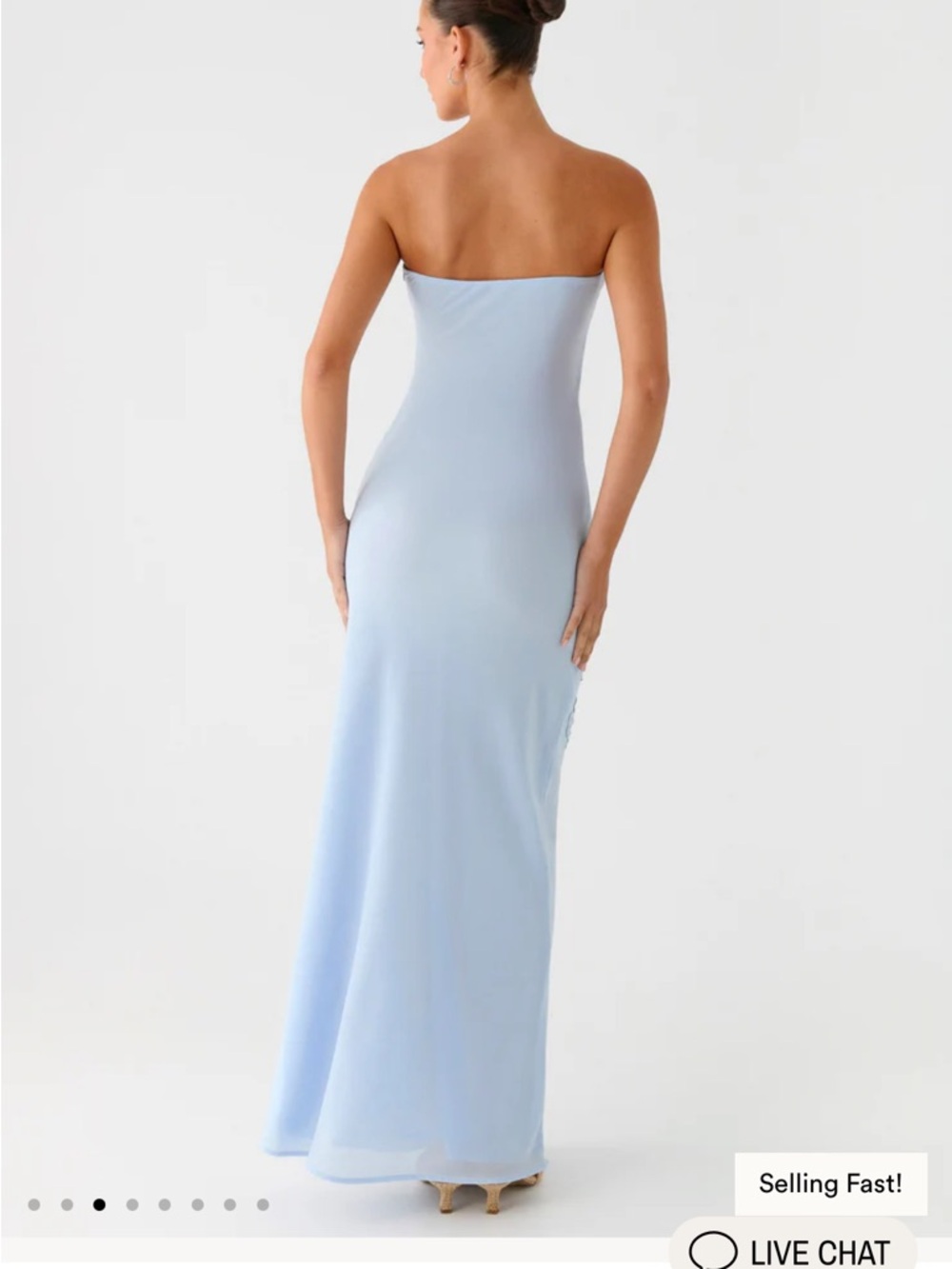 Peppermayo Strapless Light Blue Maxi Dress - Picture 3 of 3